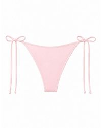 Montce - Pale Blush Silkie Binded Tie-Up Bikini Bottom - Lyst