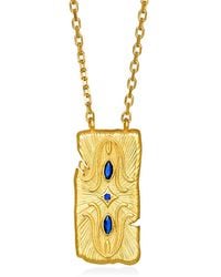 Myrto Katramadou Jewellery - Infinity Necklace-Plated -Three Stones- Royal - Lyst