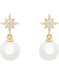LÁTELITA London - Polaris North Star Pearl Earrings Gold - Lyst