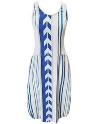 Haris Cotton - Tank Balloon Cotton Embroidered Dress With Rib Details - Lyst