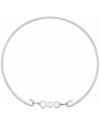 Lily & Roo - Sterling Cluster Pearl Bangle - Lyst