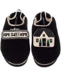 Laines London - Flatform Cloud Slippers With Home Sweet Home Brooches - Lyst