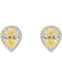 LÁTELITA London - Theodora Yellow Topaz Teardrop Gemstone Stud Earrings Silver - Lyst