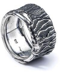 German Kabirski - Veldt Oxidized Ring With Organic Wrinkled Texture - Lyst