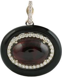 Artisan - 14K Onyx, Garnet & Diamond Pendant - Lyst