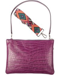 SJW BAGS LONDON - Croc-Embossed Leather Bag - Lyst