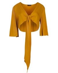 Conquista - Mustard Bolero Top - Lyst