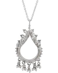 Annabelle Lucilla Jewellery Sikhara Charm Pearl Pendant Silver - Metallic
