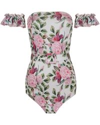 Nur Karaata - Marigold Rose Swimsuit - Lyst