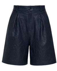 Conquista - Faux Leather Bermuda Shorts - Lyst