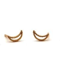 VicStoneNYC Fine Jewelry - Timeless Ball Pattern Moon Rose Earrings - Lyst