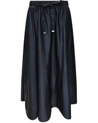 Roch Perel - Satin Midi Pulley Skirt - Lyst