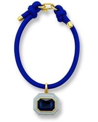 Michael Nash Jewelry - Lena Aqua Resin And Sapphire Octagon Pendant - Lyst
