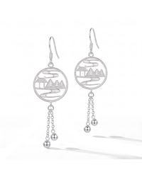 Yieon - Ink Landscape Fine Filigree Tassel Earrings - Lyst
