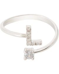 LÁTELITA London - Initial Ring L - Lyst