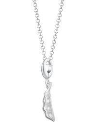 Lily Charmed - Sterling Peapod Charm Necklace - Lyst