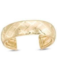 Zahav Jewelry - 10K Solid 4Mm Wide Toe Ring With Diamond Cut Design - Lyst