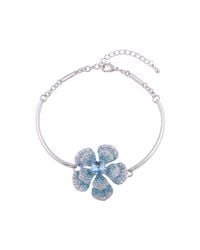 Modenaire - Tone Crystal Flower Blossom Bracelet - Lyst