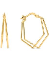 Esterah - Geometric Hoop Earrings - Lyst