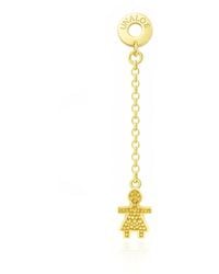 Unaloe - Plated Pavé Effect Stud And Chain Drop Earrings Luxury Jewelry For - Lyst