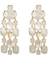 Bounkit - Marysol Earrings Mother Of Pearl Clip On - Lyst