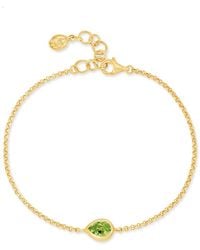 Dower & Hall - Peridot Pear Chain Bracelet - Lyst