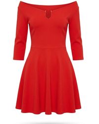 Marianne by Marie Jordane - Paige Organic Cotton Off-Shoulder Mini Dress - Lyst