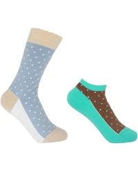 Peper Harow - Made in England - Pin Polka Ocean Luxury Crew & Trainer Socks Bundle - Lyst