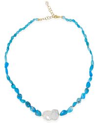 Vintouch Italy - Azzurra Turquoise & Pearl Necklace - Lyst