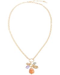 Saachi - Long Stone Charm Necklace - Lyst