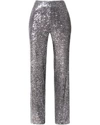 AGGI by HALEWSKI - Luca Diamond Sequin Pant - Lyst