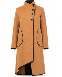 Nikka Place - Boiled Wool High Neck Cardigan With Pockets - Lyst
