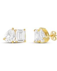 SHYMI - Two Stone Prong Set Earrings - Lyst