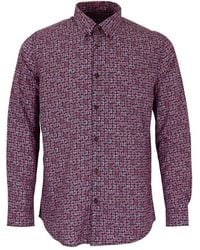 lords of harlech - Morris Ibiza Petal Plum Shirt - Lyst
