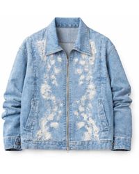 Born in Exile - Destroyed Zipped Denim Jacket - Lyst