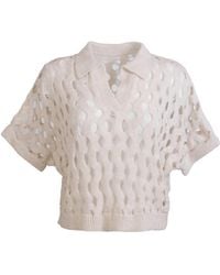 Saachi - Knit Cut-Out Collared Shirt - Lyst