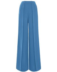 Solgo Atelier - Dina Wide Leg Crepe Pant - Lyst