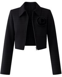 Exquise - Regular Rose Detailed Zippered Ares Jacket - Lyst