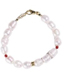 Urbane Jewelry Studio - Ruby Pearl Bracelet - Lyst