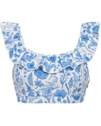 Lime Ricki Swimwear - Botany Ruffle Scoop Bralette - Lyst