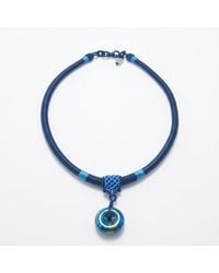 Yieon - Starry Lacquered Sandalwood Peace Buckle Pendant Necklace - Lyst