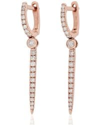 Artisan - Natural Diamond Spike Huggie Earrings - Lyst