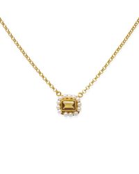 Vintouch Italy - Luccichio Citrine And Pearl Necklace - Lyst