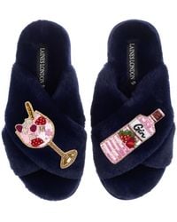 Laines London - Classic Laines Slippers With Gin & Fruit Glass Brooches - Lyst