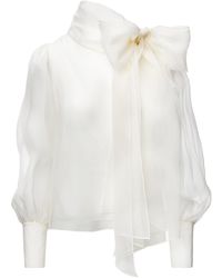 Lita Couture - Sheer Organza-Silk Blouse - Lyst