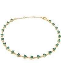 Harfi - Emerald May Birthstone Heart Tennis Plated Bracelet - Lyst