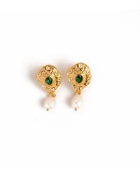 Superdivajewellery - Stephanie Pearl Drop Earrings - Lyst