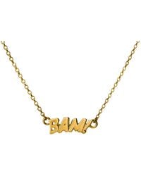 Edge Only - Mini Bam! Letters Necklace 18Ct Vermeil - Lyst