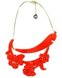 Gissa Bicalho - Acrylic Handmade Necklace Orchid - Lyst