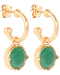 Lila Rasa - Emerald Crystal Hoop Earrings - Lyst